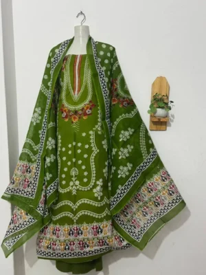 Embroidered Three-Piece Lawn